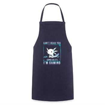 Axolotl Gaming salamandre mignonne en tant que garçons joueurs Drôle - Tablier de cuisine - marine - Devant - AI Model Male 185 dark (185cm)