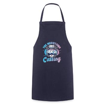 The Meowtains Are Calling Ski Goggles - Cooking Apron - navy - Front - AI Model Male 185 dark (185cm)