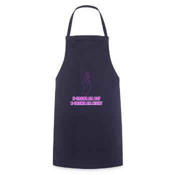 Kdrama All Day Kdrama All Night Saranghae Korea Fa - Cooking Apron - navy - Front - AI Model Male 185 dark (185cm)