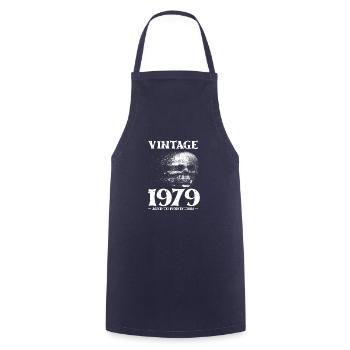 Skull Skull 1979 79 Vintage Vintage Gift - Cooking Apron - navy - Front - AI Model Male 185 dark (185cm)