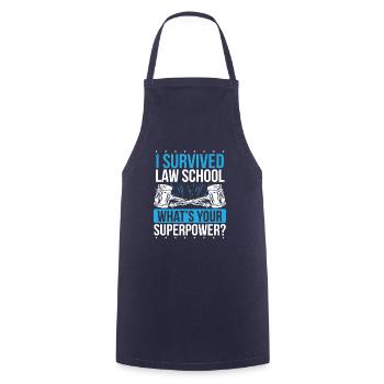Law Student Essentials Law School Graduate Lawyer - Cooking Apron - navy - Front - AI Model Male 185 dark (185cm)