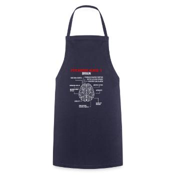 Psychiatric Nurse Certification Nurse Badge Reel - Cooking Apron - navy - Front - AI Model Male 185 dark (185cm)