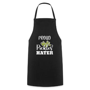 Fier Concombre Hater Anti-Vegan Food Rel - Tablier de cuisine - noir - Devant - AI Model Male 185 dark (185cm)