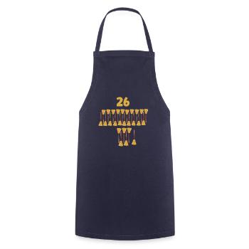 26 years,26 Brooms Birthday Humor - Cooking Apron - navy - Front - AI Model Male 185 dark (185cm)
