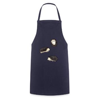 Herzschlag Afrikanischer Weißbauchigel Igel Kostüm - Kochschürze - Navy - Vorne - AI Model Male 185 dark (185cm)