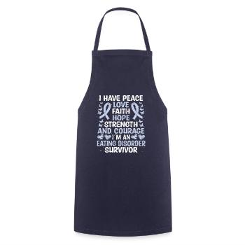 Survivor Love Eating Disorder Awareness - Cooking Apron - navy - Front - AI Model Male 185 dark (185cm)