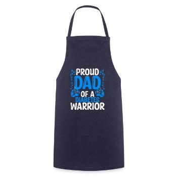 Diabetes Movement Ribbon Dad of a Warrior - Kochschürze - Navy - Vorne - AI Model Male 185 dark (185cm)