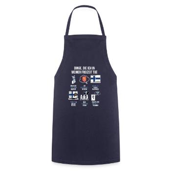Finnland Spruch | Lustiger Freizeit Spruch Finland - Kochschürze - Navy - Vorne - AI Model Male 185 dark (185cm)