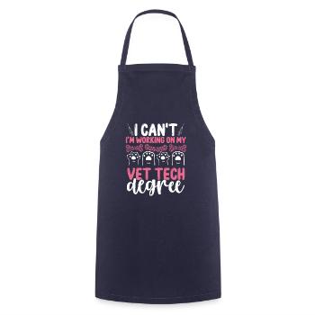 Vet Tech Funny Vet Tech Student Vet Tech School - Cooking Apron - navy - Front - AI Model Male 185 dark (185cm)