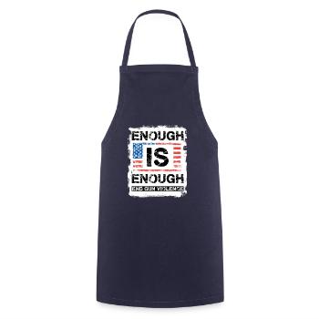 Enough is Enough - End Gun Violence - Cooking Apron - navy - Front - AI Model Male 185 dark (185cm)