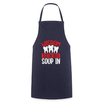 Wisdom Tooth Out Funny Wisdom Teeth Removal - Cooking Apron - navy - Front - AI Model Male 185 dark (185cm)