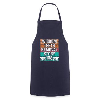 Wisdom Teeth Removal Story Wisdom Tooth - Cooking Apron - navy - Front - AI Model Male 185 dark (185cm)