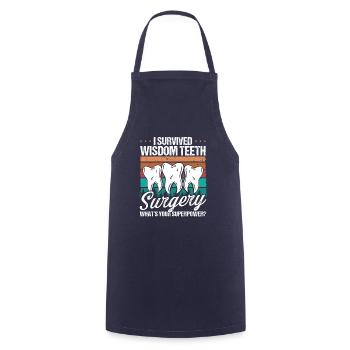 Wisdom Teeth Removal Surgery Funny Tooth Surgery - Cooking Apron - navy - Front - AI Model Male 185 dark (185cm)
