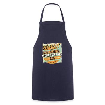 Pension Lustige Sprüche Renten fur Damen Herren - Cooking Apron - navy - Front - AI Model Male 185 dark (185cm)