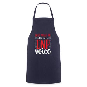 DNP Doctor DNP Voice DNP Nursing Graduation - Cooking Apron - navy - Front - AI Model Male 185 dark (185cm)
