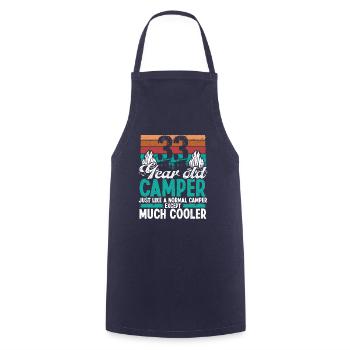 33 Year Old Camper Scouting Camping 33 Birthday - Cooking Apron - navy - Front - AI Model Male 185 dark (185cm)