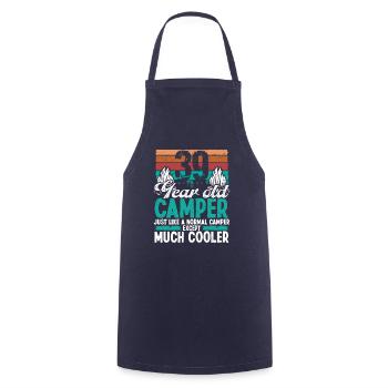 39 Year Old Camper Scouting Camping 39 Birthday - Cooking Apron - navy - Front - AI Model Male 185 dark (185cm)