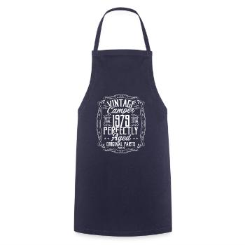 1979 Birthday Idea Camper Scout Camping 1979 - Cooking Apron - navy - Front - AI Model Male 185 dark (185cm)