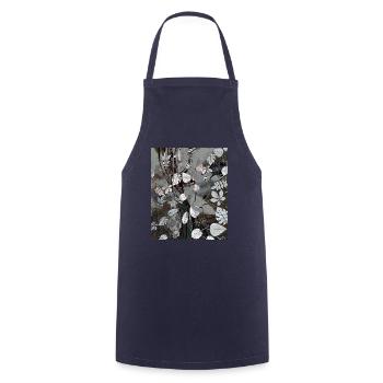 Fantasy Secret Garden - Cooking Apron - navy - Front - AI Model Male 185 dark (185cm)