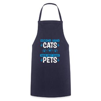 Cat Rescuer Second Hand Cats Foster Animal - Cooking Apron - navy - Front - AI Model Male 185 dark (185cm)