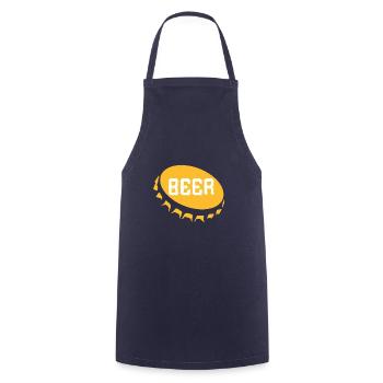 Bier - Kochschürze - Navy - Vorne - AI Model Male 185 dark (185cm)