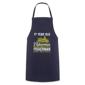 17 Year Old Fisherman Fishing Rod 17 Anglers - Cooking Apron - navy - Front - AI Model Male 185 dark (185cm)