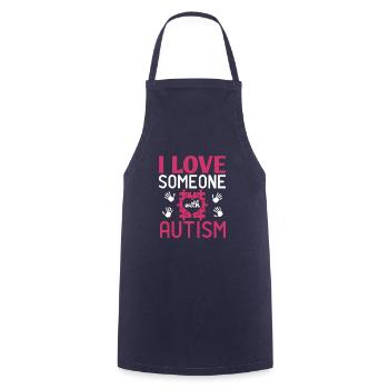 Ich liebe jemanden mit Autismus - Kochschürze - Navy - Vorne - AI Model Male 185 dark (185cm)