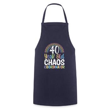 40 Year Old Chaos Daycare Provider 40 Birthday - Cooking Apron - navy - Front - AI Model Male 185 dark (185cm)