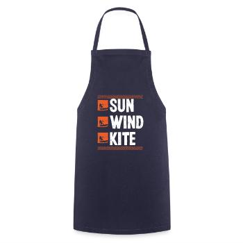 Kiteboarding Sund Wind Kite Kitesurfing Kiteboard - Cooking Apron - navy - Front - AI Model Male 185 dark (185cm)