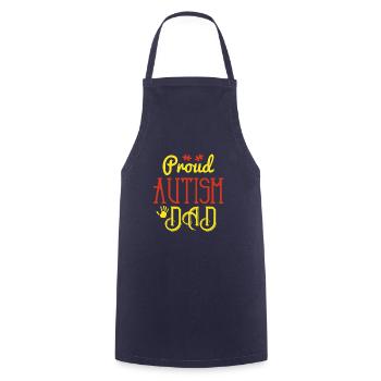 fier père autiste - Tablier de cuisine - marine - Devant - AI Model Male 185 dark (185cm)