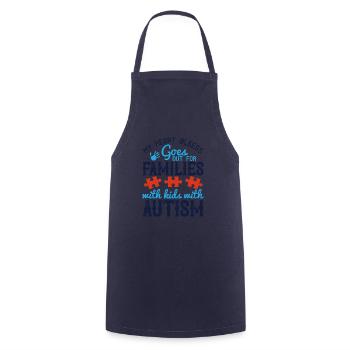 My heart bleeds, goes out for families with kids - Cooking Apron - navy - Front - AI Model Male 185 dark (185cm)