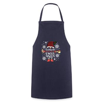 Glühwein bis die Engel Singen Weihnachtsmarkt - Kochschürze - Navy - Vorne - AI Model Male 185 dark (185cm)