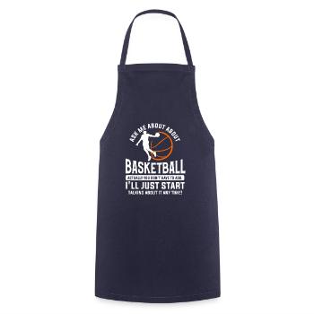 Ask Me About Basketball Actually You Don't Have To - Kochschürze - Navy - Vorne - AI Model Male 185 dark (185cm)