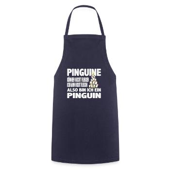 Pinguin Spruch Jungen Mädchen Kinder Antarktis - Kochschürze - Navy - Vorne - AI Model Male 185 dark (185cm)