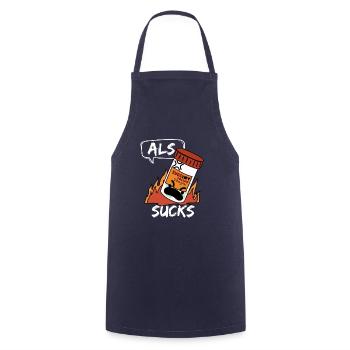 ALS awareness Lou Gehrig’s Disease Warrior Funny - Cooking Apron - navy - Front - AI Model Male 185 dark (185cm)