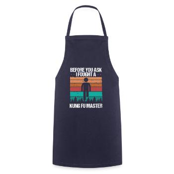 Leg Amputee Vintage Humor Sarcasm Amputated Leg - Cooking Apron - navy - Front - AI Model Male 185 dark (185cm)
