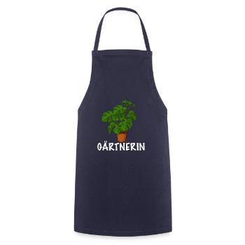 Gärtnerin Pflanzen Shirt - Kochschürze - Navy - Vorne - AI Model Male 185 dark (185cm)