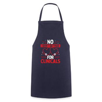 RN CNA Nurse Funny Night Shift Nurse Appreciation - Cooking Apron - navy - Front - AI Model Male 185 dark (185cm)
