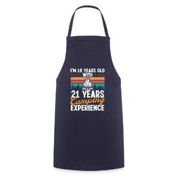 39 Year Old Camper Mountains Camping 39 Birthday - Cooking Apron - navy - Front - AI Model Male 185 dark (185cm)