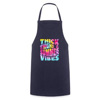 Summer - Cooking Apron - navy - Front - AI Model Male 185 dark (185cm)