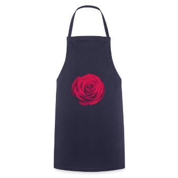 Rose rouge - Tablier de cuisine - marine - Devant - AI Model Male 185 dark (185cm)