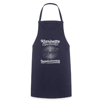Klarinette Begleitinstrument Klarinettenspieler - Kochschürze - Navy - Vorne - AI Model Male 185 dark (185cm)