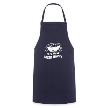 You Make Miso Happy Wedding Proposal Marriage - Cooking Apron - navy - Front - AI Model Male 185 dark (185cm)