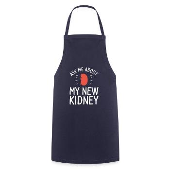 Ask Me About My New Kidney Transplant Surgery - Kochschürze - Navy - Vorne - AI Model Male 185 dark (185cm)