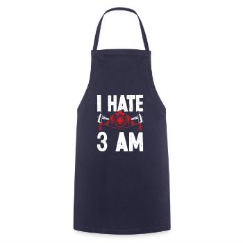 Firefighter I hate 3 at Funny Night Shift Firemen - Cooking Apron - navy - Front - AI Model Male 185 dark (185cm)
