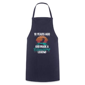 10 Birthday Kitesurf Legend Kiteboard 10 Year Old - Cooking Apron - navy - Front - AI Model Male 185 dark (185cm)