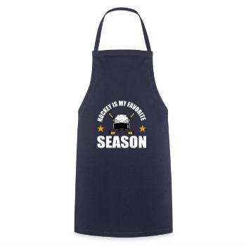 Le hockey est ma saison préférée rétro - Tablier de cuisine - marine - Devant - AI Model Male 185 dark (185cm)