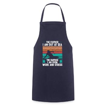 Kitesurfer Further out at Sea Humor Kitebaorder - Cooking Apron - navy - Front - AI Model Male 185 dark (185cm)
