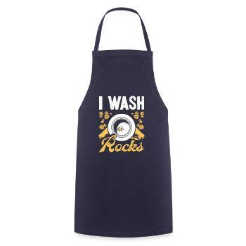 Gold I wash rocks Gold Panner Gold Miner - Cooking Apron - navy - Front - AI Model Male 185 dark (185cm)