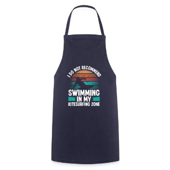 Kitesurfing Humor I do not recommend Kiteboarder - Cooking Apron - navy - Front - AI Model Male 185 dark (185cm)